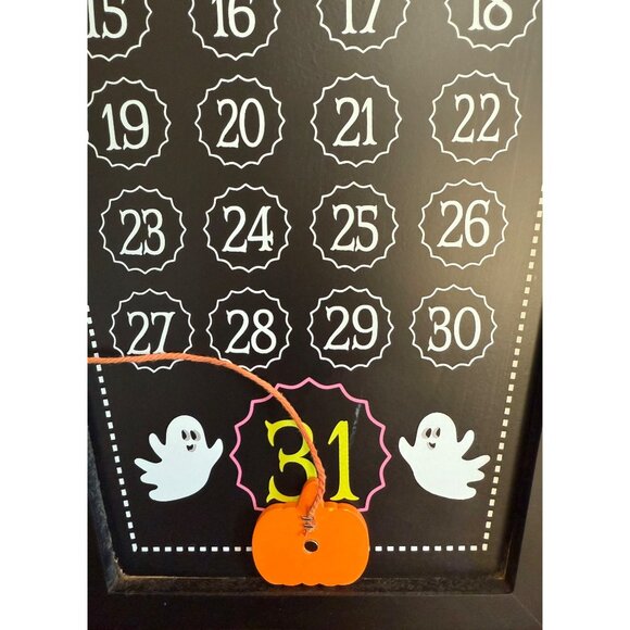 Ashland Halloween Countdown Calendar Coffin Shaped Wall Decor 22.5” Tall - Picture 6 of 12